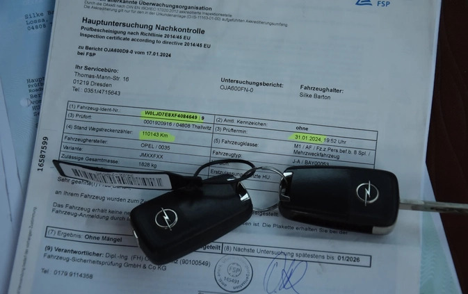Opel Mokka cena 50900 przebieg: 110000, rok produkcji 2015 z Chmielnik małe 781